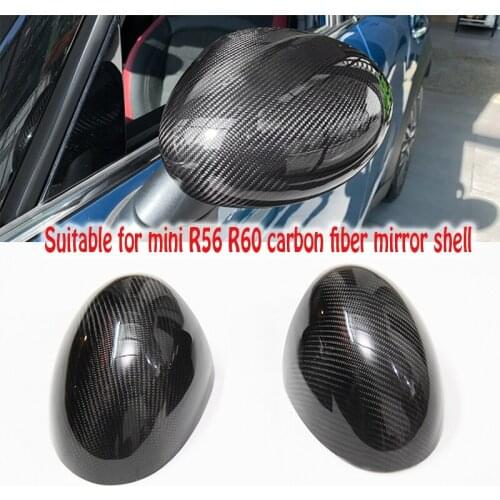 Suitable for mini R56 R60 carbon fiber mirror shell R55 R57 R58 R59 Rear view mirror housing 2007-2016 Paste style mirror Cover