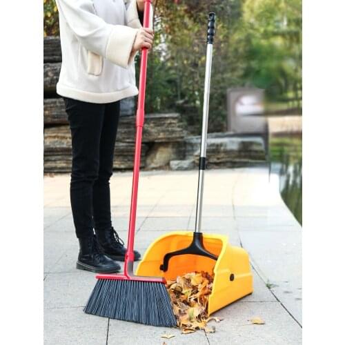 Long Garden Broom Big Bristles Windproof Broom Plastic Hand Household Serpiere Balais Nettoyage Sol Home Cleaning Tools BE50WC