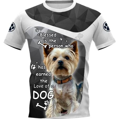 Yorkshire 3D Printed t shirts women for men Summer Casual Tees Short Sleeve T-shirts Short Sleeve Drop Shipping 02