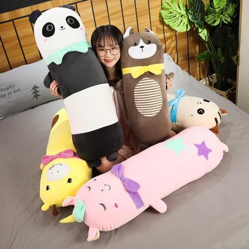 Lovely New 70/100/140cm Panda Plush Toy Stuffed Animals Kids Doll Cute Gifts Toys for Children Girlfriend Husky Cat Deer Unicorn