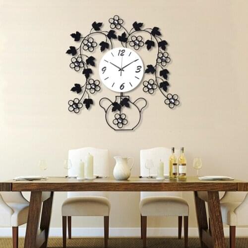 Creative Wall Clock Living Room Modern Minimalist Bedroom Wall Decoration Mute Clocks Ornaments Wall-mounted Clocks Pendulum