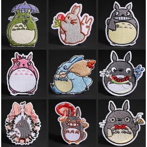 Cartoon Totoro clothing Patches Boys and girls Coats Backpack DIY ironing decoration Sticker Cute animals badge