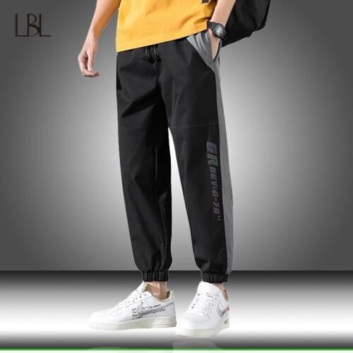 2021 New Men Fitness Trousers Spring Autumn Fashion Pants Mens Breathable Slim Casual Pants Male Casual Elastic Waist Sweatpants