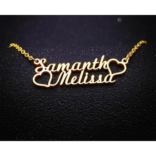 Custom Name Necklace Women Personalized Gift Customized Pendant Cursive Handwriting Stainless Steel Chain Fashion Jewelry 2019