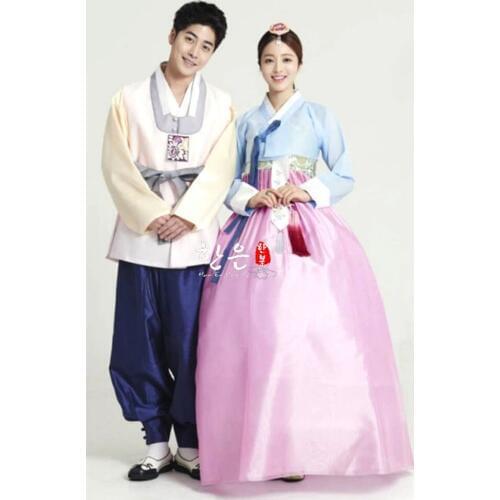 Top Sale Korean Imported Fabric / Bride Groom Wedding Hanbok / Couple Hanbok / Wedding Dress Hallowen Cosplay Gift
