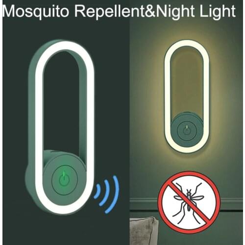 Portable Ultrasonic Mosquito Repellent Mini LED Night Light Multi-Function Indoor Mite Removal Mouse Expeller No Radiation
