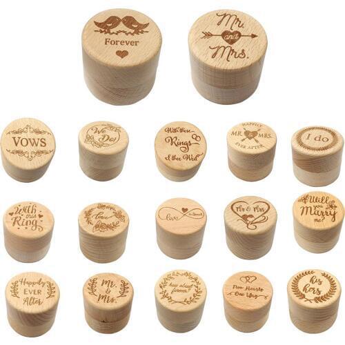 Rustic Wedding Wood Ring Box Wedding Ring Jewellery Bearer Box Rustic Wedding Valentines Engagement Anniversary Decoration Gift