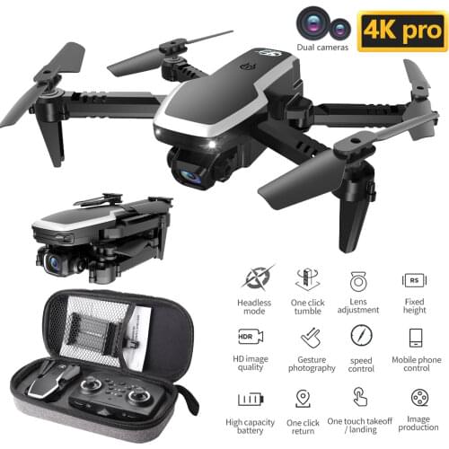 S171 Pro Foldable Wifi RC Drone Quadcopter Aircraft UAV Toy with 4K HD Camera & Remote Control for Kids Adult Aerial Photography