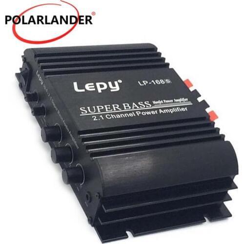 LEPY LP-168 12V Stereo Home Audio Car Motor Power Amplifier With 2x40W+68W Output HiFi Stereo Power Amplifier Loud Speaker