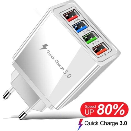 Quick Charger 3.0 USB Charger for Samsung A51 A71 iPhone 11 xr Xiaomi mi 10 Tablet QC 3.0 Fast Wall Charger EU Plug Adapte