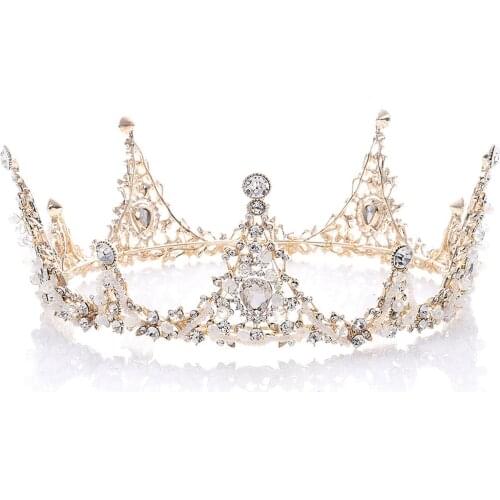 Jeweled Crowns Beautiful Headpiece Wedding Crown Wedding Tiaras Hair Accessories for Prom Birthday Costume Party LXH