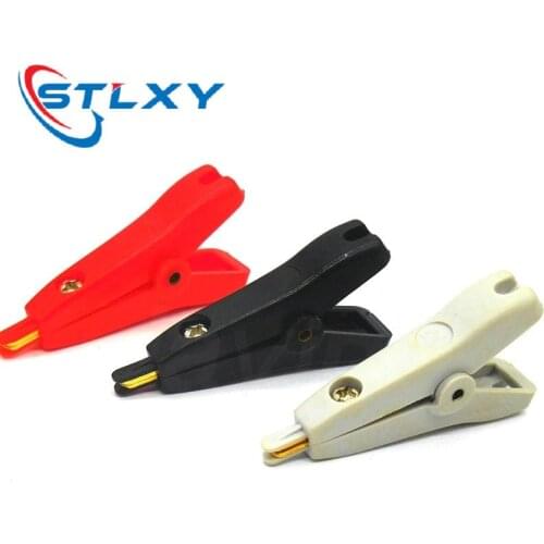 Alligator clip Gold-plated copper LCR kelvin test clip Low resistance flat clamps 5A Max open length 25mm