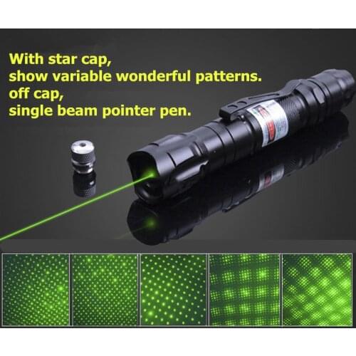 10 Mile Military Green Laser Pointer Pen High Power 5mW Waterproof 532nm Visible Beam Burn Focus