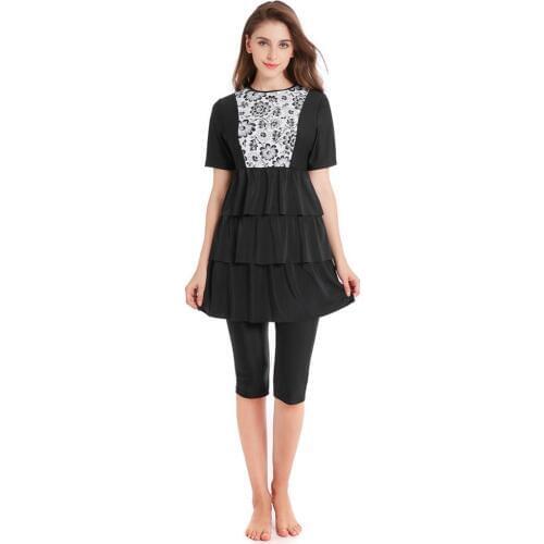 Plus Size Womens conservative swimsuit Muslim swimsuit Islamic modem cover full coverage Muslim hooded swimwear full swimwear