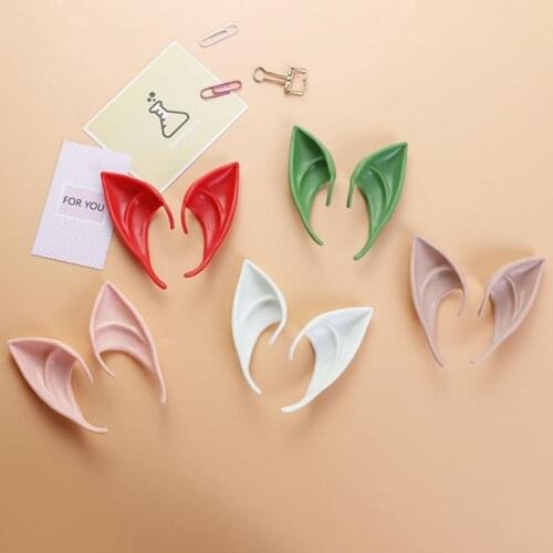 1 Pair Halloween Party Elven Elf Ears 2 Styles Breathable Cosplay Costumes Accessories Latex Elf Ears Christmas Party Decoration