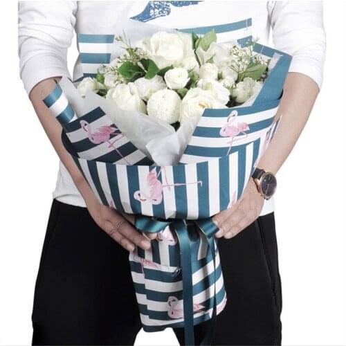 10pcs/lot 58*58cm Flamingo Wrapping Paper Florist Flower Packaging Material Floral Material Korean Bouquet Wrapping Paper