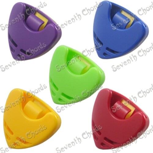10 Pcs Colorful Triangle Shape Guitar Pick holder,Guitar Pick Plectrum Holder Case Box/Pick clip,Self Adhesive