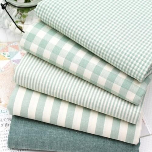 150cmx50cm Pure Cotton Fabrics Stripes Lattices Pastoral Bed Sheets Fabrics Tablecloths Pillows Sofas Curtains Sewing Fabrics