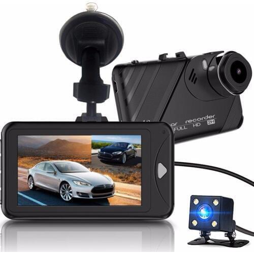 3.0 Inch Original Novatek 96658 Full HD 1080P Dual Lens Dash Cam Car DVR Vehicle Camera 170 Degree angle G-sensor Night version