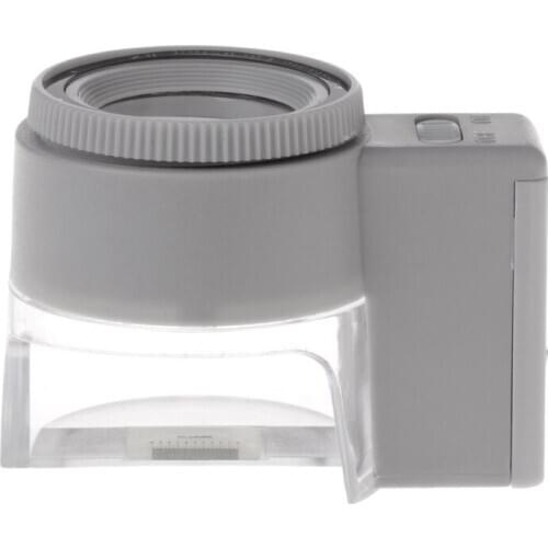 8X Adjustable Stand Bright Magnifier Glass With LED Light Scale Magnifier Tool