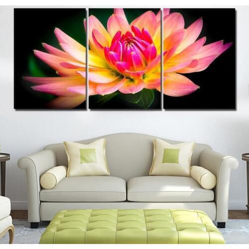 Blooming lotus 5d diamond painting full drill diamond embroidery sale flowers mosaic triptych diy craft supplies decor AA2293
