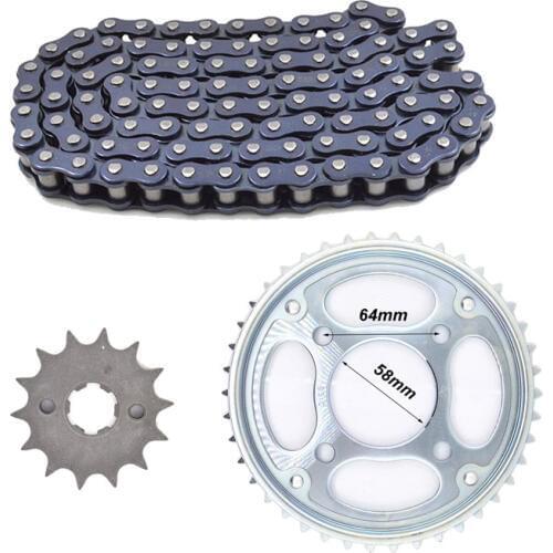 Motorcycle Front Rear Sprocket Chain 428H 126L 15T/42T for Honda SDH150-A SDH150-B SDH150-C SDH150-F WH150-3 CBF150 CBF 150