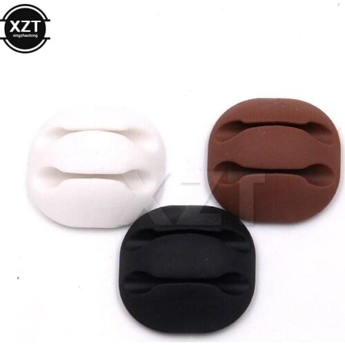 Cable Holder Protector Management Organizer Finishing Desktop Plug Long strip Silicone Wire Retention Clips Power Cord Winder