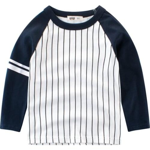 Autumn Spring Baby Clothes Children Boys Girls Cotton Long Sleeve T-shirt boy girl Tops Kids striped Tee For 2-9Years