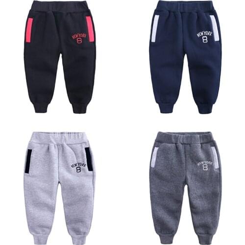 Kids Fall Clothes Sprotsuits For Children Long Pants Boys Leggings Kids Boys Cotton Letter Clothes Teenage Trousers Pants 2-10Y