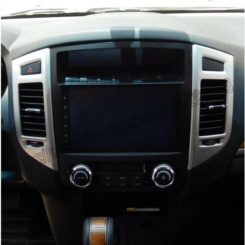 For Mitsubishi Pajero V93 V97 2pcs ABS chrome navigation Air outlet decorative frame trim