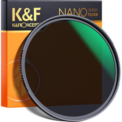 K&F Concept Nano X HD ND8 Filter Camera Lens Ultra Clear And Antireflective Green Density Coating Filter 49mm 52mm 72mm 77mm