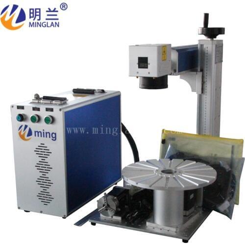 Good price and High quality 20W 30W Split type fiber laser marking machine with rotary