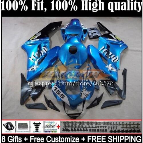 Bodys Injection For HONDA CBR1000 CBR 1000 RR CC 1000CC 50CL.88 CBR1000RR 04 05 CBR 1000RR 2004 2005 OEM Fairings lucky blue