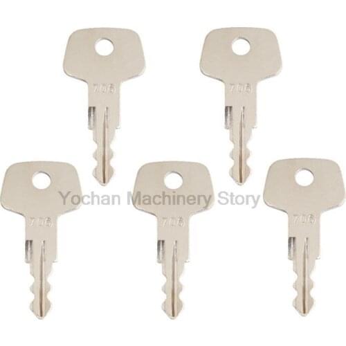 5 Pcs 706 Key For Liebherr Excavator Loader Industrial Construction Heavy Equipment Fuel Cap J2 Free Shipping