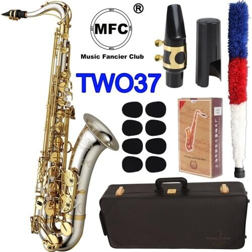MFC Tenor Saxophone T-9937 T-WO37 Silvering Gold Keys Sax Tenor Mouthpiece Ligature Reeds Neck Musical Instrument