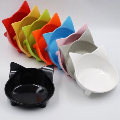 Creative Cat Bowls Cute Cat-Shaped Anti-Slip Portable Food Feeding Tool Pets Feeder Drinking Water Outdoor Travel Single Bowl