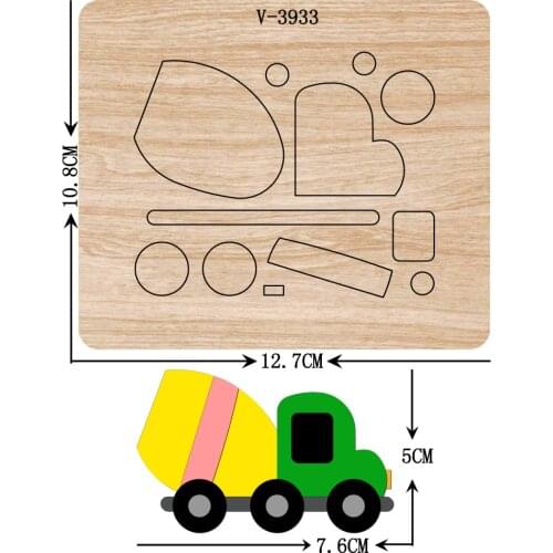 New truck wooden dies cutting dies for scrapbooking Multiple sizes V-3933