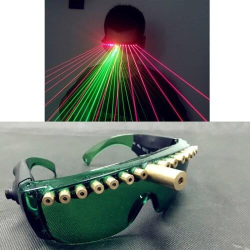 Laser Light Glasses Nightclub Nerformers Party Green Red Glowing Glasses Laser Game Dancing Stage Show DJ Club Party