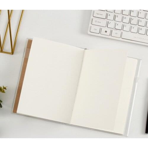 Plastic sleeve student diary spot art sketch book sketch painting blank inner page zipper note book