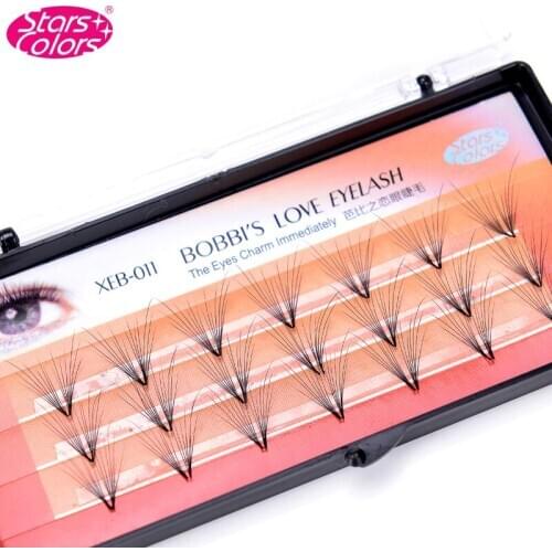 StarsColors 0.08mm C Curl Butterfly Wings Shape Silk Eyelashes Natural Long Imported Silk Lashes Extensions