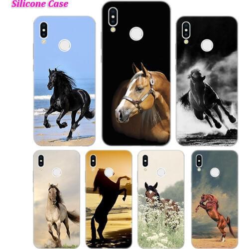 Silicone Case Fine horse art for Huawei P Smart 2019 Plus P30 P20 P10 P9 P8 Lite Mate 20 10 Pro Lite Nova 3i Cover