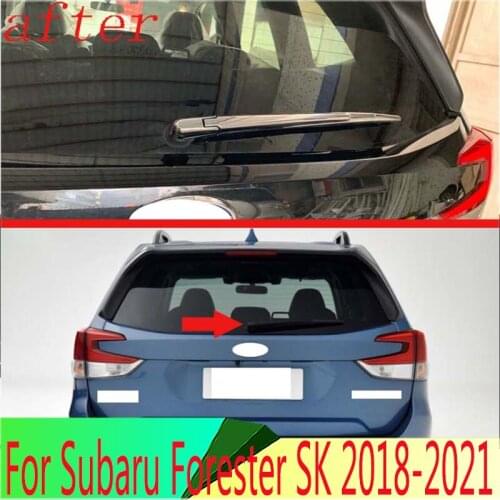 For Subaru Forester SK 2018 2019 Decorate Accessories ABS Chrome Matte Rear Window Wiper Arm Blade Cover Trim