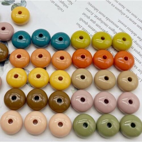 Random Mixed Colorful Acrylic DIY Abacus Loose Beads For Spacer Accessory With 3mm Hole 20Pcs y1565