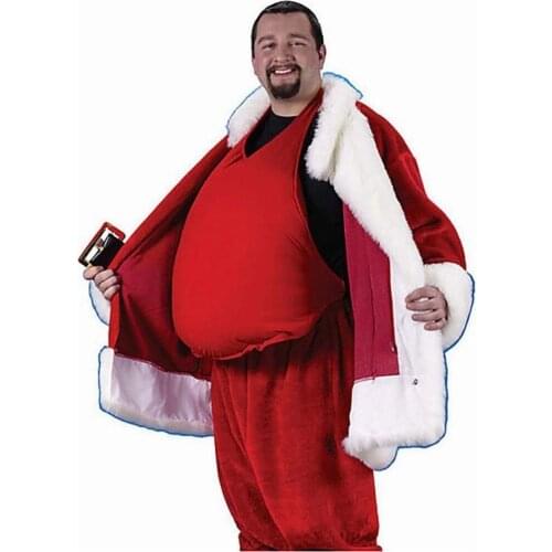 Funny Unisex Santa Claus Fake Belly Christmas Stage Show Props Accessories Dress Up Cosplay Village Christmas Party Stuff 2022