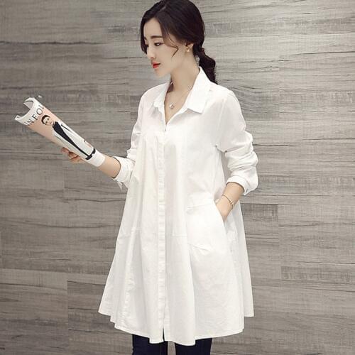Spring Autumn Loose Maternity Blouses Shirts Long Sleeve Blouses Clothes for Pregnant Women Shirt Pregnancy Clothing Plus Size