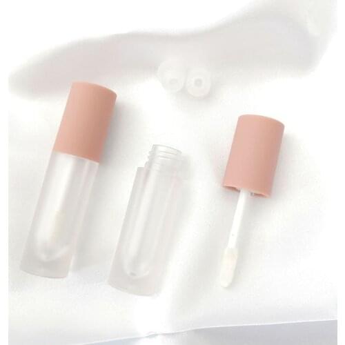 10/30pcs 2.5ml Lip Gloss Tube Containers Bulk Wand Empty Clear Pink Lip Oil Tubes with Rubber Insert