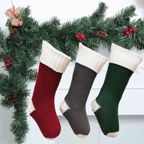 Christmas Stockings Large Size Cable Knit Knitted Xmas Rustic Personalized Stocking Decorations for Family Holiday Season Decor