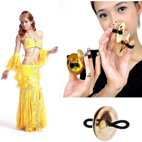 Child Musical Instrument Toys Metal Early Education Baby 1 Pair Copper Cymbals Silver Belly Dance Finger Dial Pads