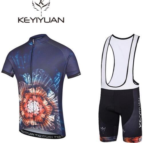 2018 KEYIYUAN new cycling suits men and women cycling sports bike couple wearing shirts outdoor short-sleeved winter suit