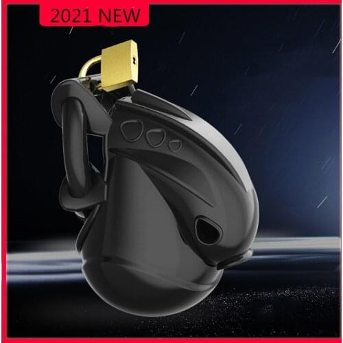2021 Men Chastity Cage Silicone Cock Cage Lock Adjustment Penis Ring Male Chastity Device Belt Use For Penis Bdsm Restraint